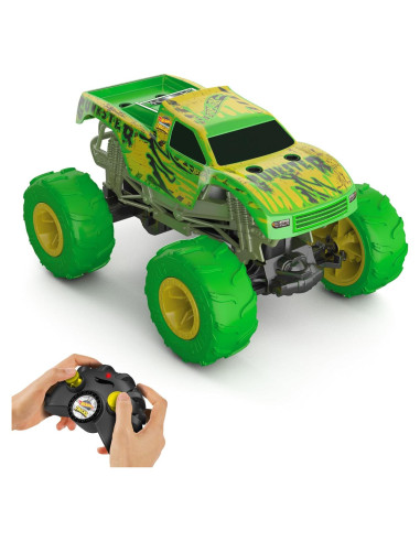 Juguete RC Hot Wheels Monster Trucks Gunkster 1:15 Brilla en la Oscuridad