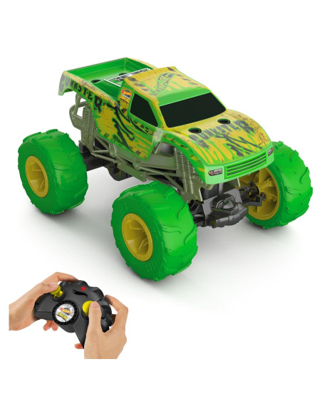 Juguete RC Hot Wheels Monster Trucks Gunkster 1:15 Brilla en la Oscuridad