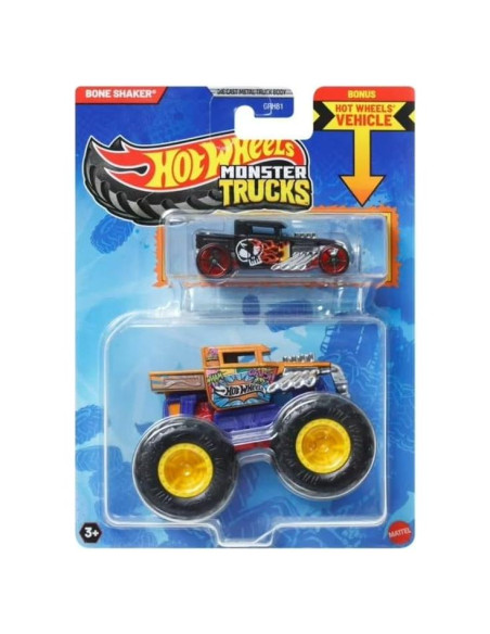 Hot Wheels Monster Trucks Bone Shaker Edición Cómic 1:64