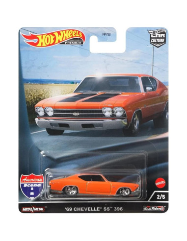 Hot Wheels Premium 1969 Chevy Chevelle SS 396 Naranja