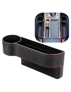 Organizador de Espacio entre Asientos Coforder Negro PU con Portavasos