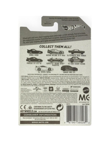 Hot Wheels 2017 Rápido y Furioso Ford Escort RS1600