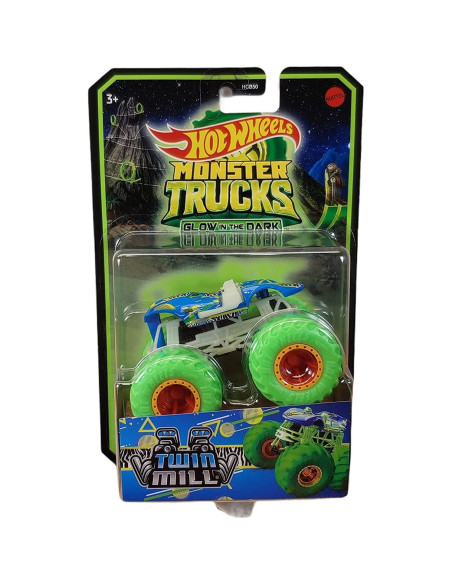 Hot Wheels Monster Trucks Twin Mill 1:64 Brilla en la Oscuridad