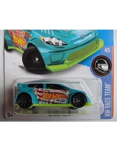 Equipo de Carreras Hot Wheels 4/5 Teal Ford Fiesta 1:64 2