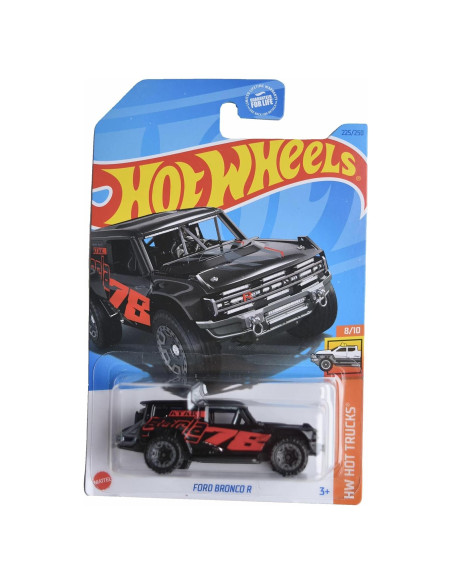 Hot Wheels Ford Bronco R 1:64 Mattel Negro