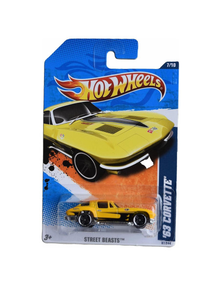 Hot Wheels Corvette '63 Escala 1:64 Mattel Bestias de la Calle