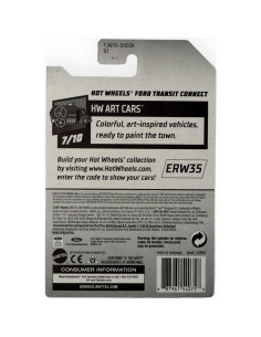 Hot Wheels Ford Transit Connect 1:64 Azul HW Art Cars 2