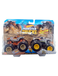 Hot Wheels Monster Trucks Doble Demolición Safari vs Wild Streak 1:64
