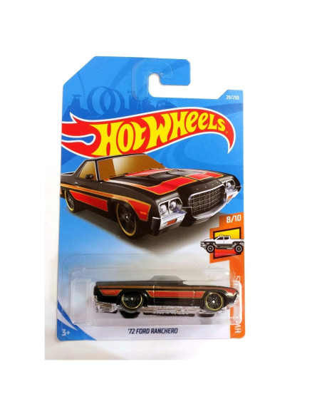 Hot Wheels 2019 '72 Ford Ranchero Negro 1:64 Die-Cast