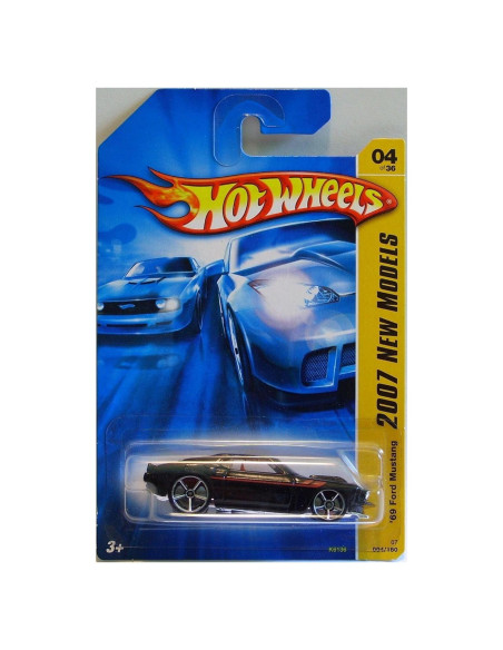 Hot Wheels Ford Mustang 1969 Negro 1:64 Die Cast Coleccionable
