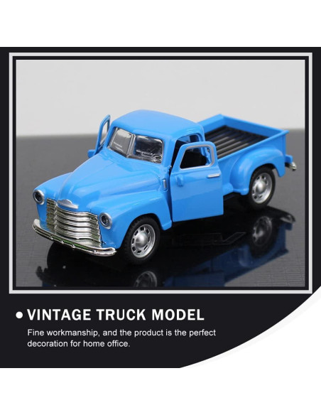 Camión Pickup Vintage Toyvian de Metal 12.5cm Azul