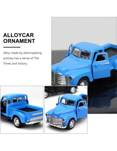 Camión Pickup Vintage Toyvian de Metal 12.5cm Azul