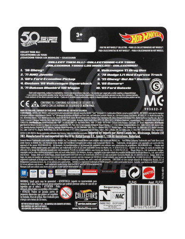Hot Wheels 50 Aniversario Favs 55 Chevy Bel Air 1:64