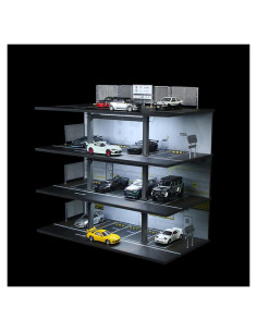 Organizador de Vitrina Diorama 1/64 Bivitre con Luz LED - 20 Espacios