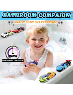 Juguetes de Baño LITTCO Coches que Cambian de Color 6PCS 2