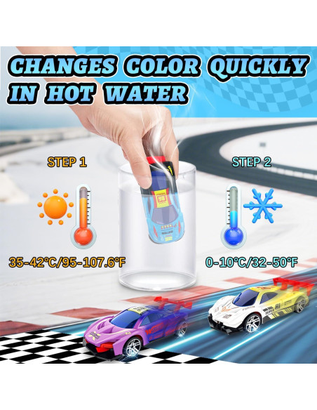 Juguetes de Baño LITTCO Coches que Cambian de Color 6PCS