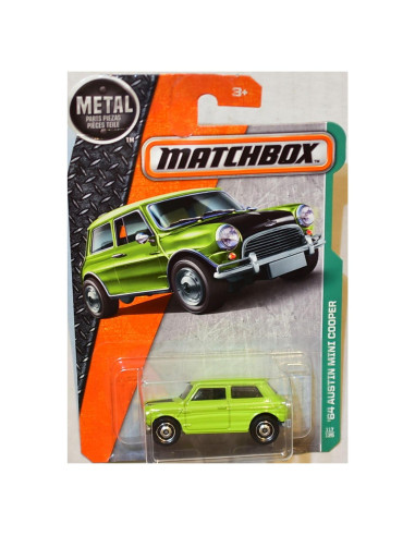 MATCHBOX 2017 Austin Mini Cooper Verde 1:64 Coleccionable