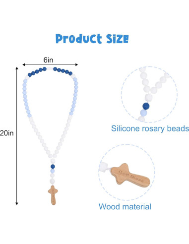 Rosario de Silicona para Bautizo YOUAME - Dios Bendiga
