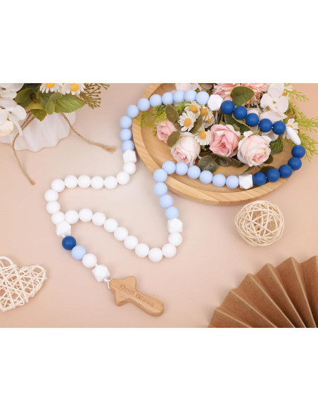 Rosario de Silicona para Bautizo YOUAME - Dios Bendiga