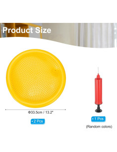 Cojín Inflable de Inestabilidad PATIKIL 33.5 cm PVC Amarillo 2