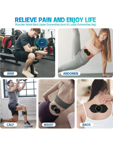 Unidad TENS Calentadora Rainsylvas Inalámbrica para Alivio Dolor