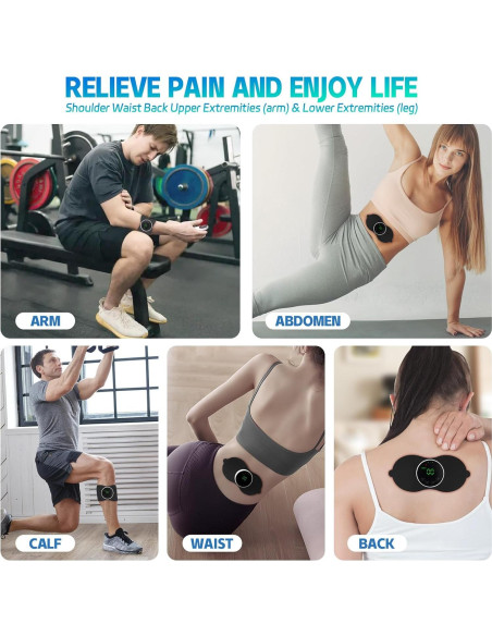 Unidad TENS Calentadora Rainsylvas Inalámbrica para Alivio Dolor