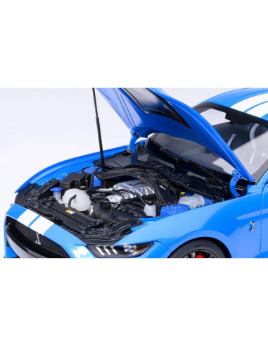 AUTOart GT 500 Azul Grabber 1/18 con Rayas Blancas 73094