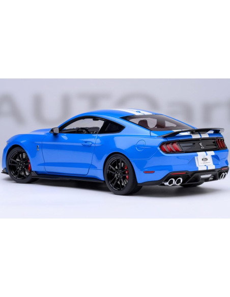 AUTOart GT 500 Azul Grabber 1/18 con Rayas Blancas 73094