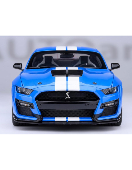 AUTOart GT 500 Azul Grabber 1/18 con Rayas Blancas 73094