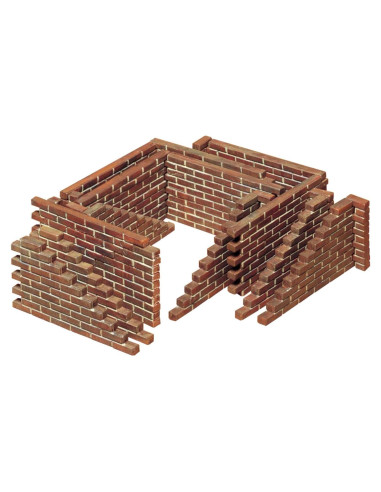 Juego de Pared de Ladrillos Tamiya 1/35 - 22 Piezas