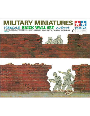 Juego de Pared de Ladrillos Tamiya 1/35 - 22 Piezas