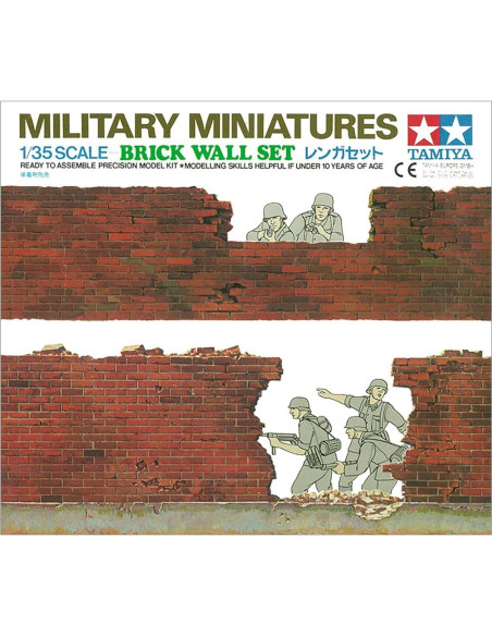 Juego de Pared de Ladrillos Tamiya 1/35 - 22 Piezas