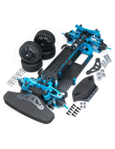 Chasis RC Turismo MOHERO 1/10 Aluminio y Carbono para TT01