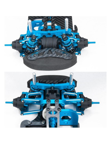 Chasis RC Turismo MOHERO 1/10 Aluminio y Carbono para TT01