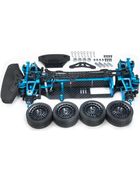Chasis RC Turismo MOHERO 1/10 Aluminio y Carbono para TT01