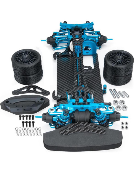 Chasis RC Turismo MOHERO 1/10 Aluminio y Carbono para TT01