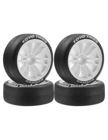 Neumáticos de Drift RC 1/10 Chanjorlin 65mm 4 Pcs Blanco