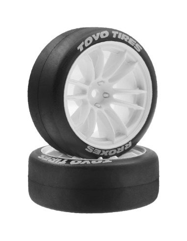 Neumáticos de Drift RC 1/10 Chanjorlin 65mm 4 Pcs Blanco