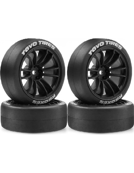 Neumáticos de Drift RC 1/10 Chanjorlin 65mm 4 Pcs Blanco