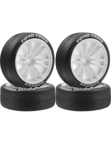 Neumáticos de Drift RC 1/10 Chanjorlin 65mm 4 Pcs Blanco