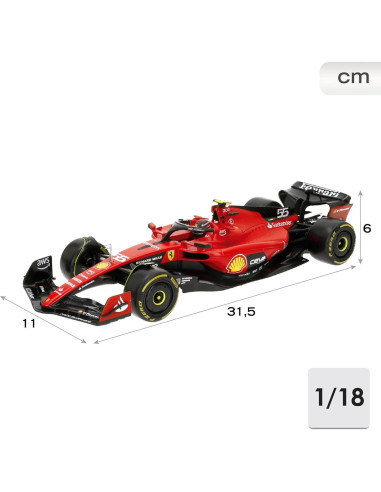 Coche de Carreras Ferrari SF-23 Bburago 1:18 2023