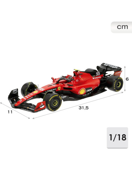 Coche de Carreras Ferrari SF-23 Bburago 1:18 2023
