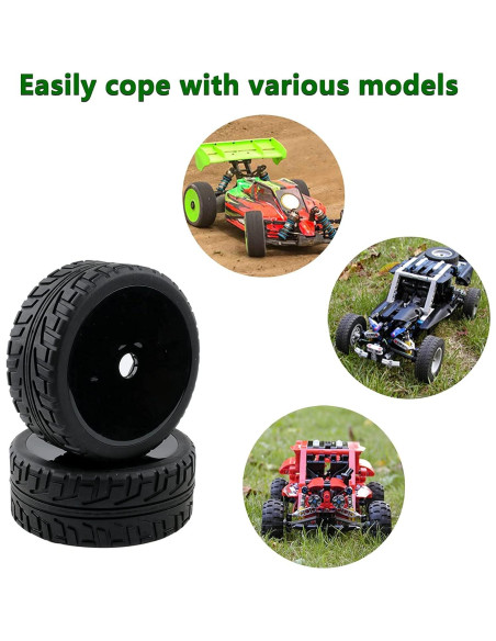 4 Ruedas y Neumáticos 17mm Rchobbytop para Buggy RC 1/8