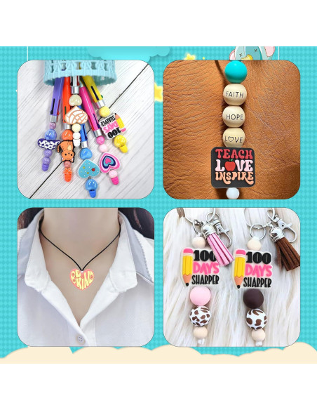 100 Perlas de Silicona Coloridas XHAOYEAHX para Manualidades DIY