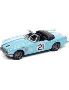 Auto Coleccionable MGB 1963 Round 2 Escala 1:64 Azul Cielo 2