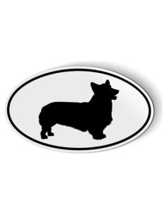Imán Ovalado Corgi Galés de Pembroke - 14 cm - Auto/Refrigerador