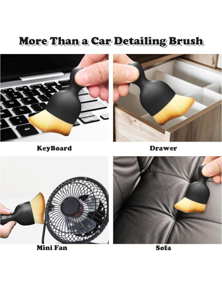 Paquete de 4 cepillos de limpieza de interiores de automóvil