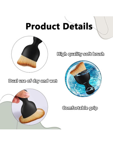 Paquete de 4 cepillos de limpieza de interiores de automóvil