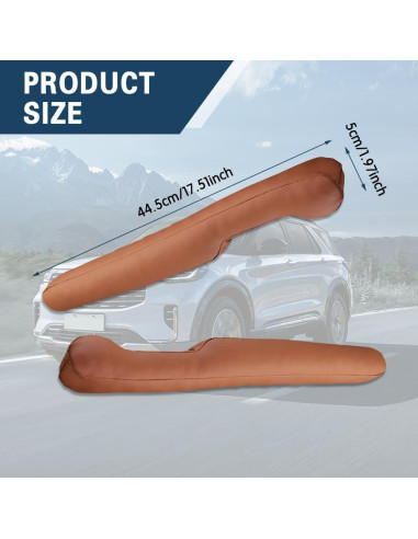 Relleno Espacio Asientos Coche 2PCS Middrivr Cuero Marrón