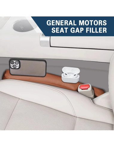 Relleno Espacio Asientos Coche 2PCS Middrivr Cuero Marrón